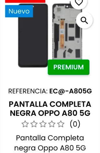 Pantalla Oppo A80 5G Negra Calidad Premium