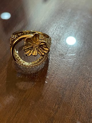 Anillo Oro Laminado 14k Flor Circonitas