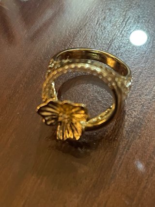 Anillo Oro Laminado 14k Flor Circonitas