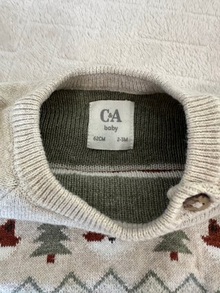 Conjunto Navideño C&A bebé 2-3 meses