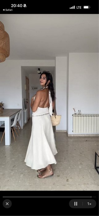 Vestido midi Zara  conchas