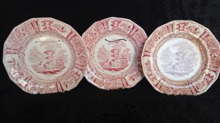 3 PLATOS SARGALEDOS 1845/1862 SERIE GÓNDOLA