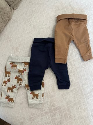 Lote 3 Pantalones Bebé Invierno C&A 2-3 Meses