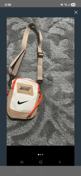 Bolso bandolera Nike blanco y beige