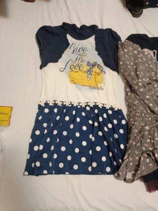 Vestito bambina con scritta crown