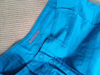 Pantalón ancho color turquesa oscuro talla M
