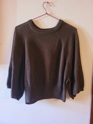 Jersey Zara juvenil punto marrón