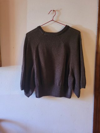 Jersey Zara juvenil punto marrón