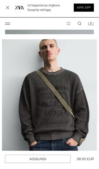 Maglia Zara Uomo XL con cartellino, 100% cotone