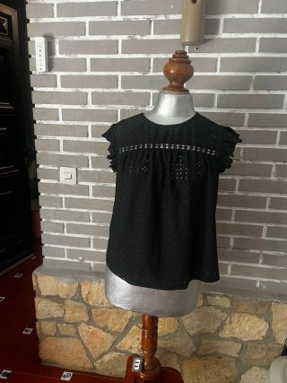 Vestido largo azul con lentejuelas