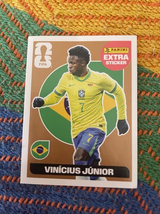 Cromo Panini Extra Sticker Vinícius Júnior