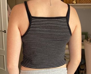 Camiseta Mango canalé rayas XS