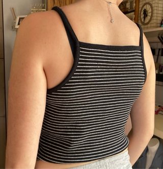 Camiseta Mango canalé rayas XS