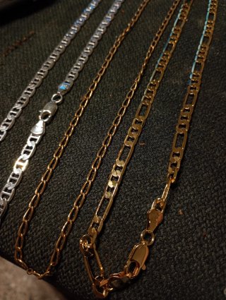 Conjunto Cadenas Oro gf14K ,Laminado de oro y 925