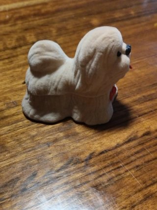 Estuche Anillos Mascota Beige/Rojo