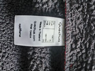 Chaqueta polar Quechua roja, talla XL