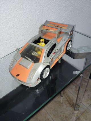 Coche de juguete Spiderman y otro
