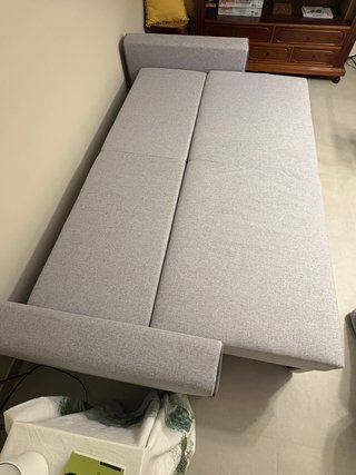 Sofá cama gris nuevo para dos personas