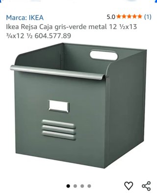 Bonita Caja Metálica Organizadora, de Ikea.