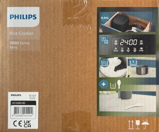 Philips Mini Panela Arroz HD3080/80 Preta