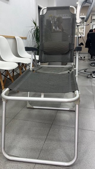 2 Sillas Camping Reclinables con Reposapiés