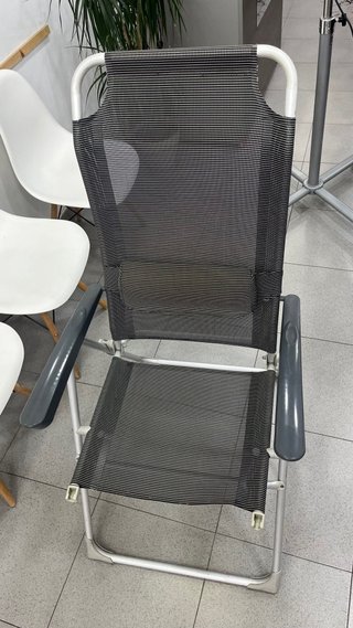 2 Sillas Camping Reclinables con Reposapiés