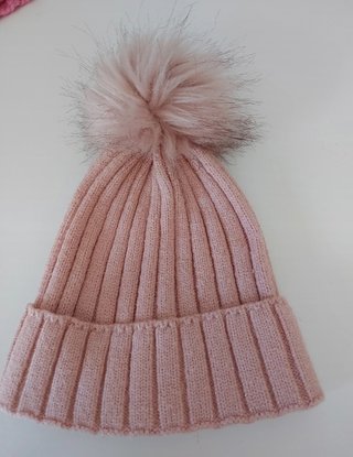 Lote 4 Cappelli di Maglia Rosa e Marrone