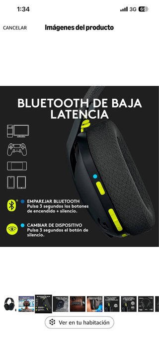 Cascos Gamer Logitech G435 Poco uso