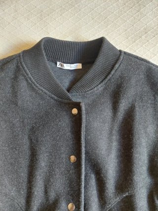 Zara - cazadora bomber gris oscuro