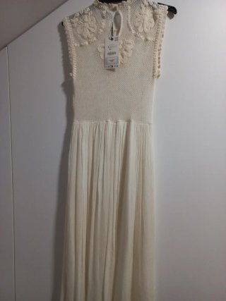 Vestido Zara Talla S Encaje Floral