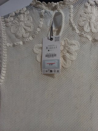 Vestido Zara Talla S Encaje Floral