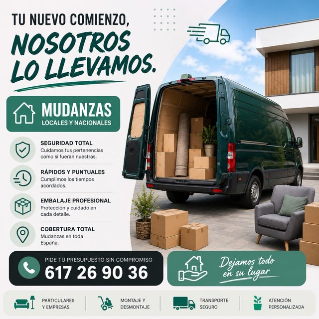 Mudanza, recogida, transporte