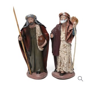 74 Figuras Belén Terracota Ropa Pintado 12cm