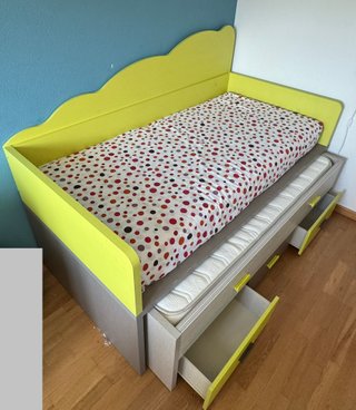 Cama nido con 3 cajones y colchones incluidos
