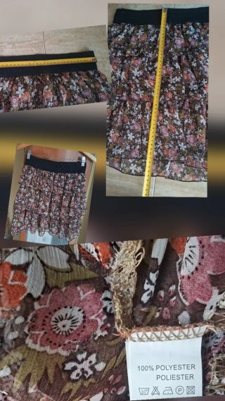Lote 36/38, Blanco, 2 faldas estampadas
