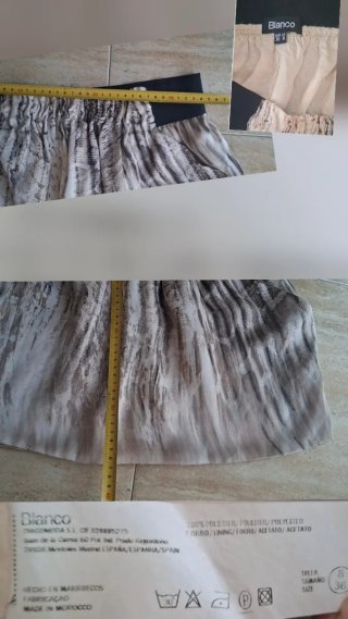 Lote 36/38, Blanco, 2 faldas estampadas
