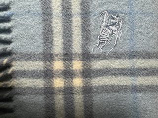 Bufanda Burberry Clásica Tartán Azul