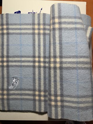Bufanda Burberry Clásica Tartán Azul