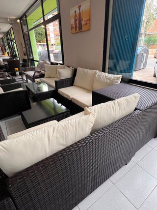 Set Exterior Rattan Marrón + Baúl