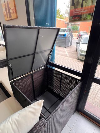 Set Exterior Rattan Marrón + Baúl