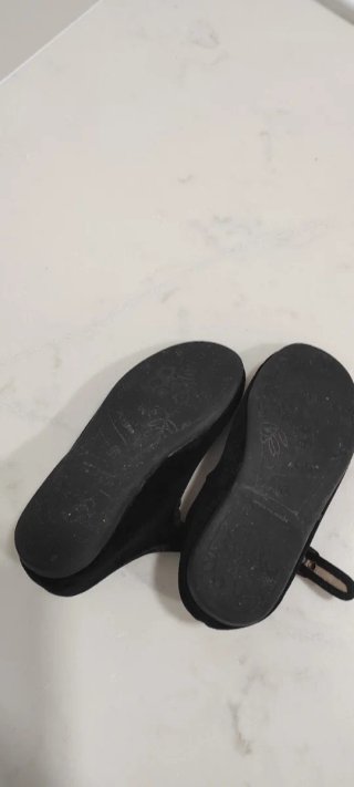Manoletinas terciopelo negro con hebilla