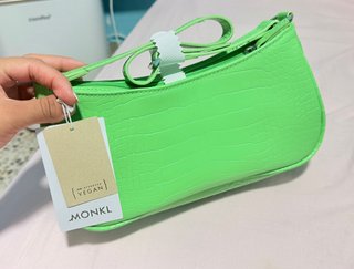 Bolso Monki verde efecto cocodrilo