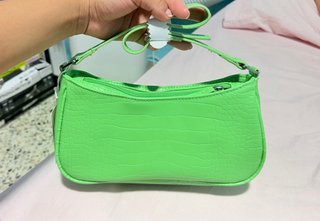 Bolso Monki verde efecto cocodrilo