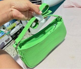 Bolso Monki verde efecto cocodrilo