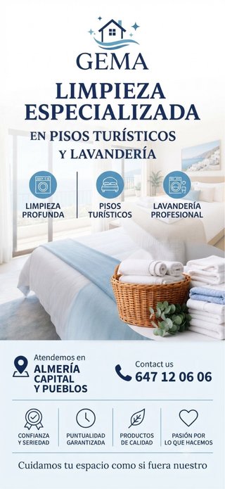 Limpieza para pisos turisticos