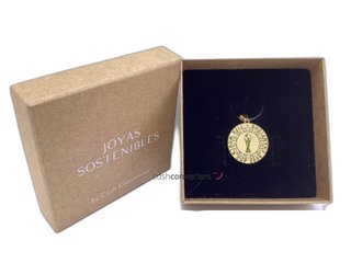 colgante oro 18k con piedra con circonita