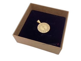 colgante oro 18k con piedra con circonita