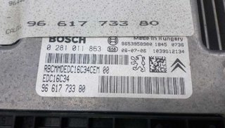 219927 centralita motor uce 0281011863 citroen c4