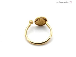 sortija oro 18k con piedra con circonita