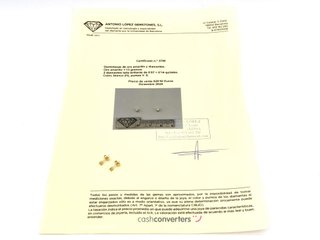 pendientes oro 18k con piedra con diamante